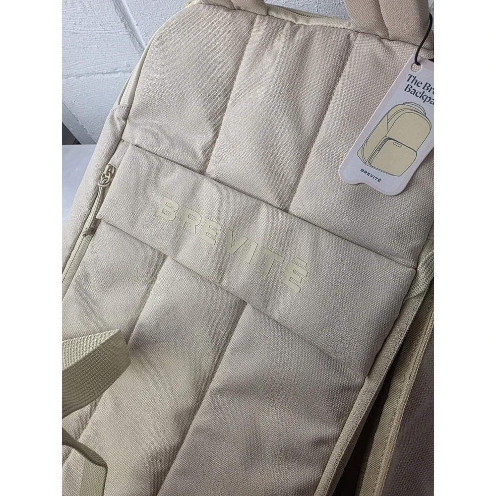 Brevite Laptop Backpack‎ The Brevite Backpack BRV-Tan-001 Boulder Tan New